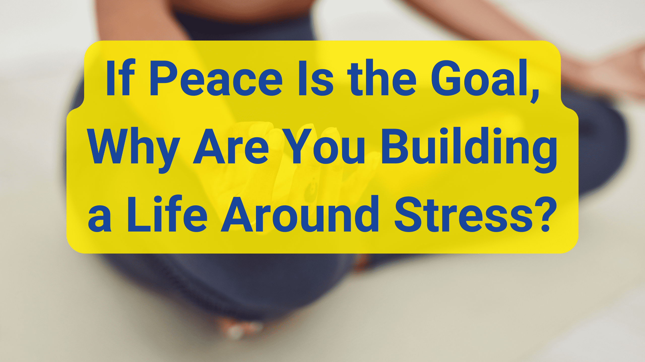 If Peace Is the Goal, Why Are You Building a Life Around Stress If peace is what you truly want, why settle for a life filled with stress? This eye-opening read invites you to rethink your choices and build a life that feels as good as it looks.