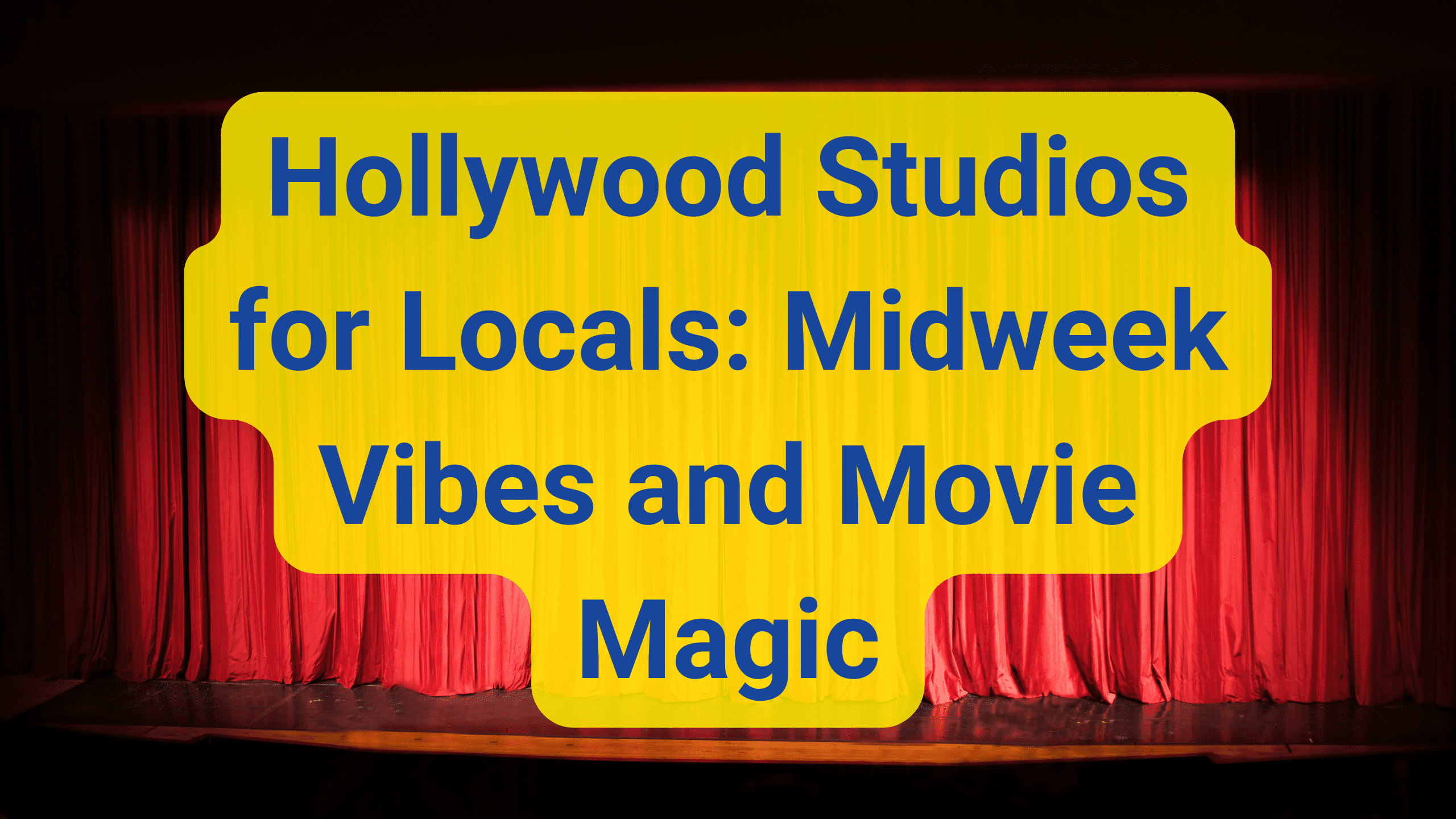 🎬 Hollywood Studios for Locals Midweek Vibes and Movie Magic 🎬 Hollywood Studios for Locals: Midweek Vibes and Movie Magic