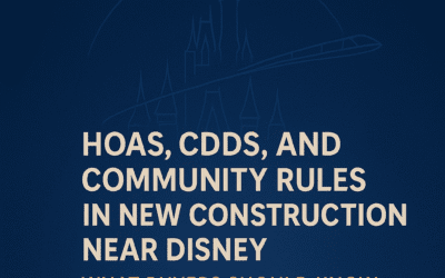 HOAs, CDDs, and Community Rules in New Construction Near Disney: What Buyers Should Know